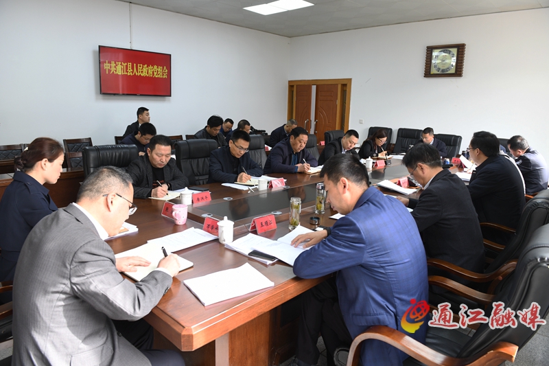 谭青松主持召开县政府党组会_通江县人民政府